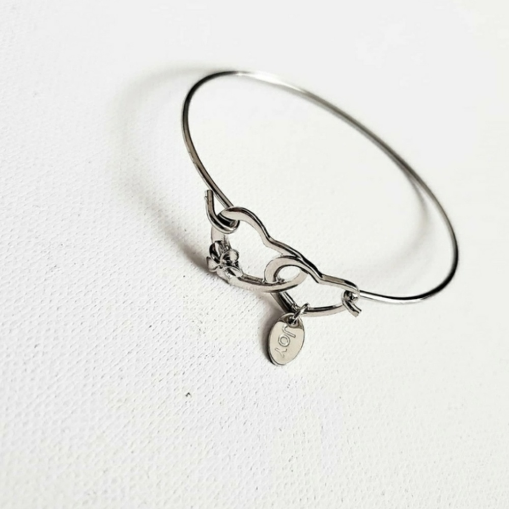 Stainless Steel Heart Cuff Bracelet - Picture 4 of 6